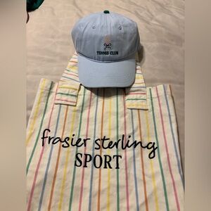 Sport Striped Barrel Tote Bag and Cap